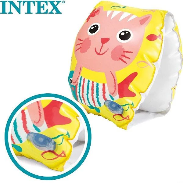 Manecute gonflabile pentru inot Intex Pisoiasul Fericit (12+ luni), 20x15 cm foto