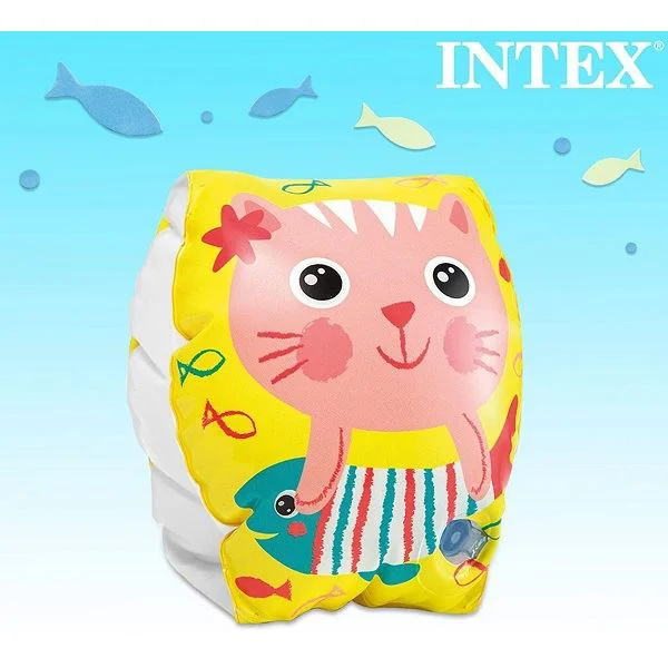 Manecute gonflabile pentru inot Intex Pisoiasul Fericit (12+ luni), 20x15 cm foto