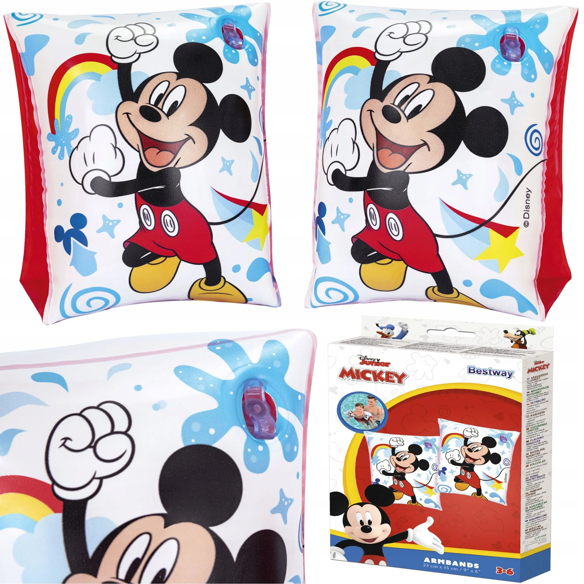 Manecute pentru inot Bestway Mickey Mouse 23x15 cm