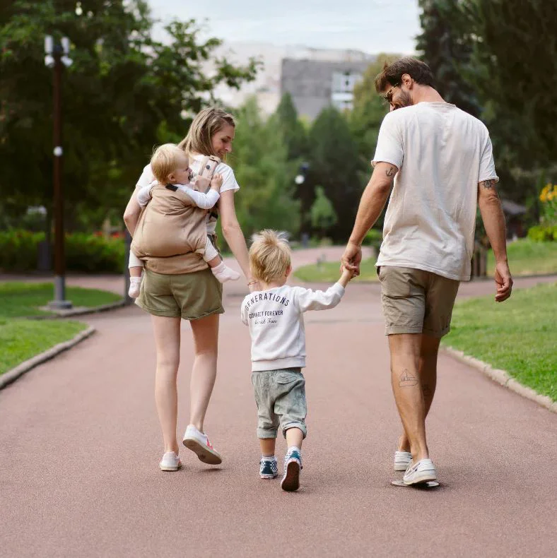 Sistem de purtare transformabil in Booster Babymoov Moov & Boost Bej foto