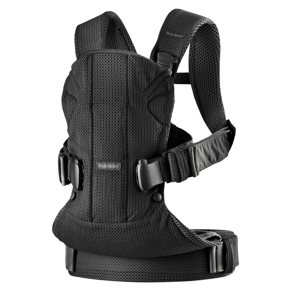 Marsupiu anatomic BabyBjorn One Air Black, 3D Mesh