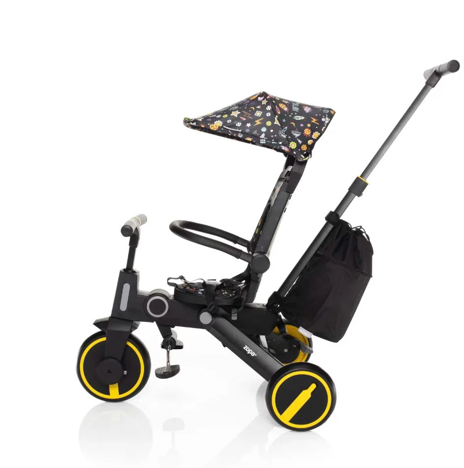 Складной трехколесный велосипед 7 в 1 ZOPA Nova 2 Cosmic Black, с 10 месяцев - 5 лет
