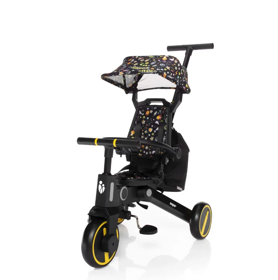 Складной трехколесный велосипед 7 в 1 ZOPA Nova 2 Cosmic Black, с 10 месяцев - 5 лет