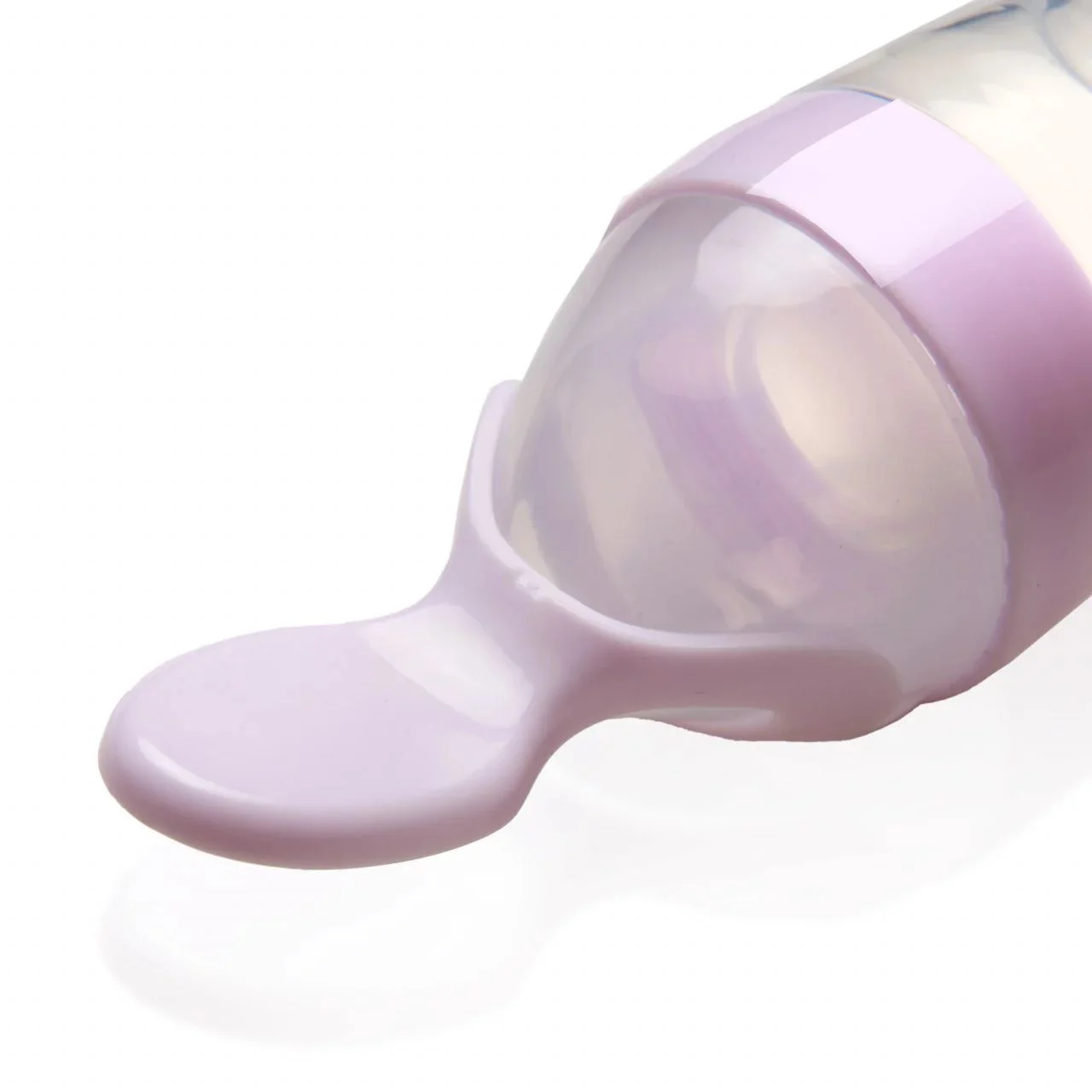 Ложка с резервуаром для младенцев BabyJem Squeeze Pink с защитным колпачком, 90 мл