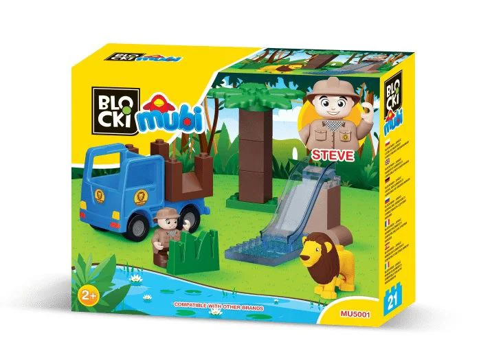 Set de constructie Blocki Mubi Aventura in Jungla, 21 el.