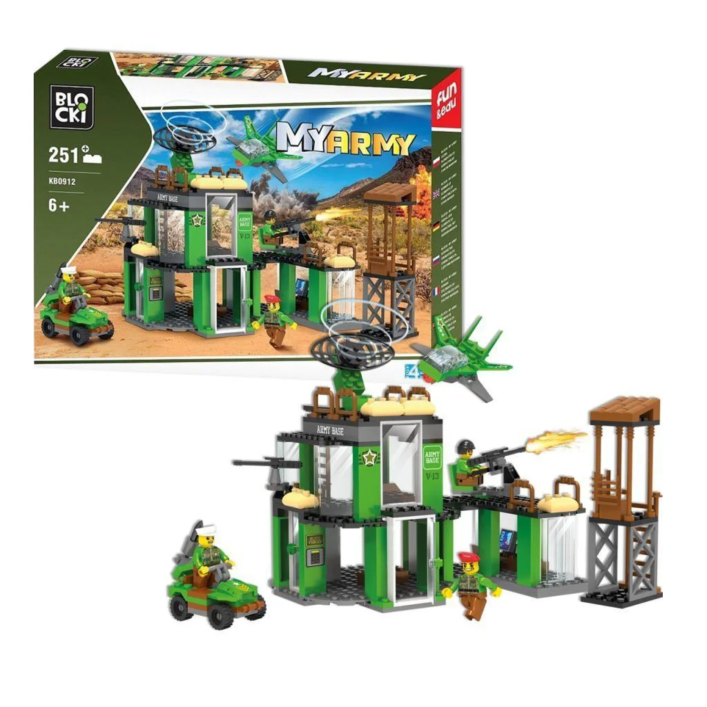 Set de constructie Blocki Baza militara, 251 el.