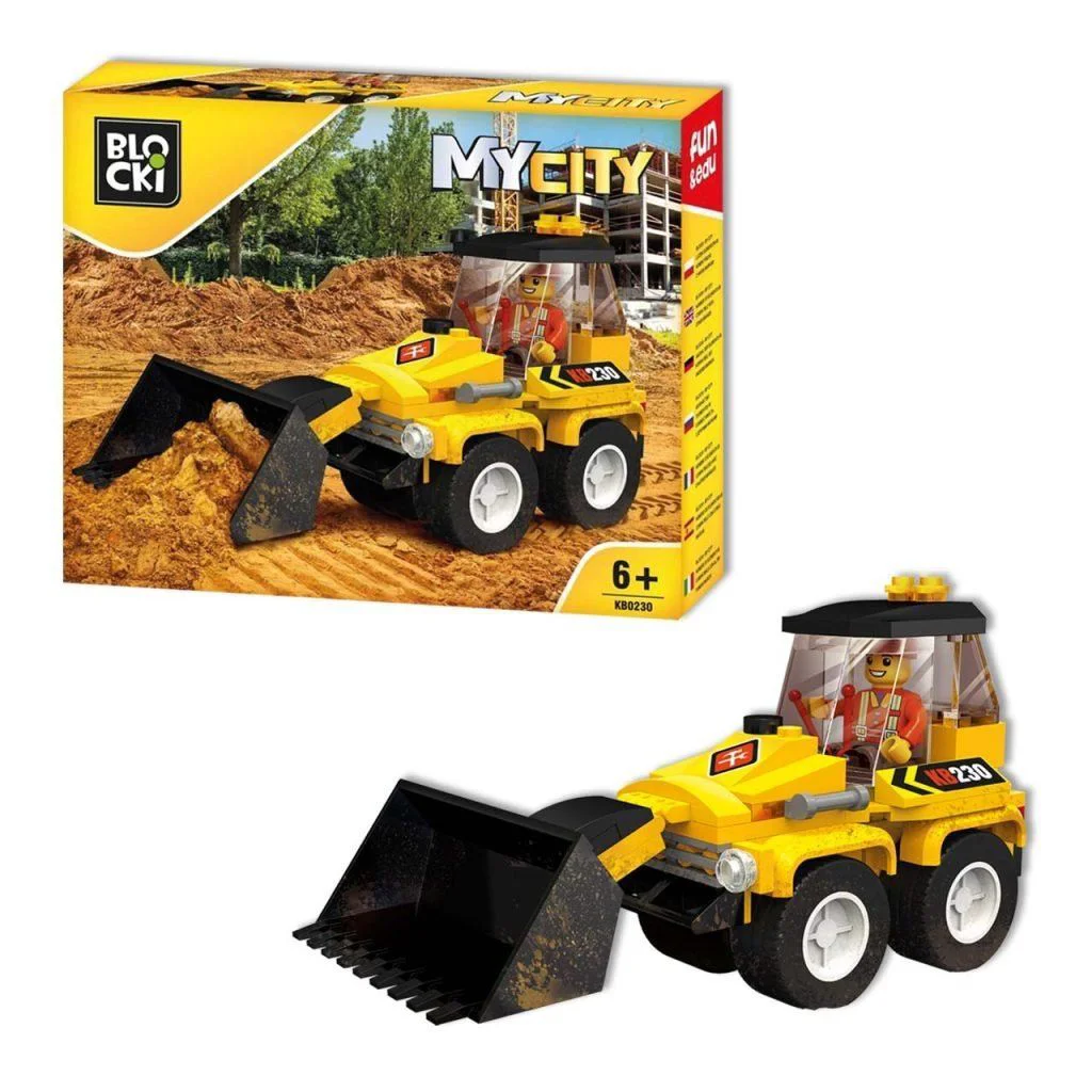 Set de constructie Blocki Buldozer Mini, 88 el.
