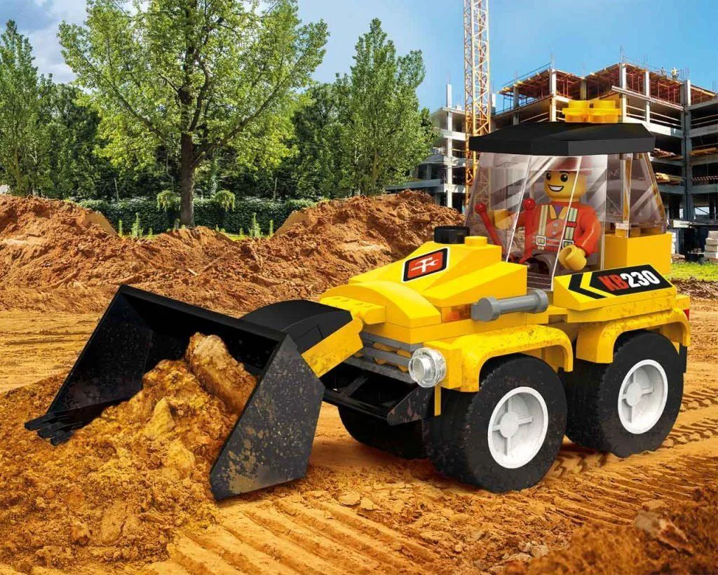 Set de constructie Blocki Buldozer Mini, 88 el.
