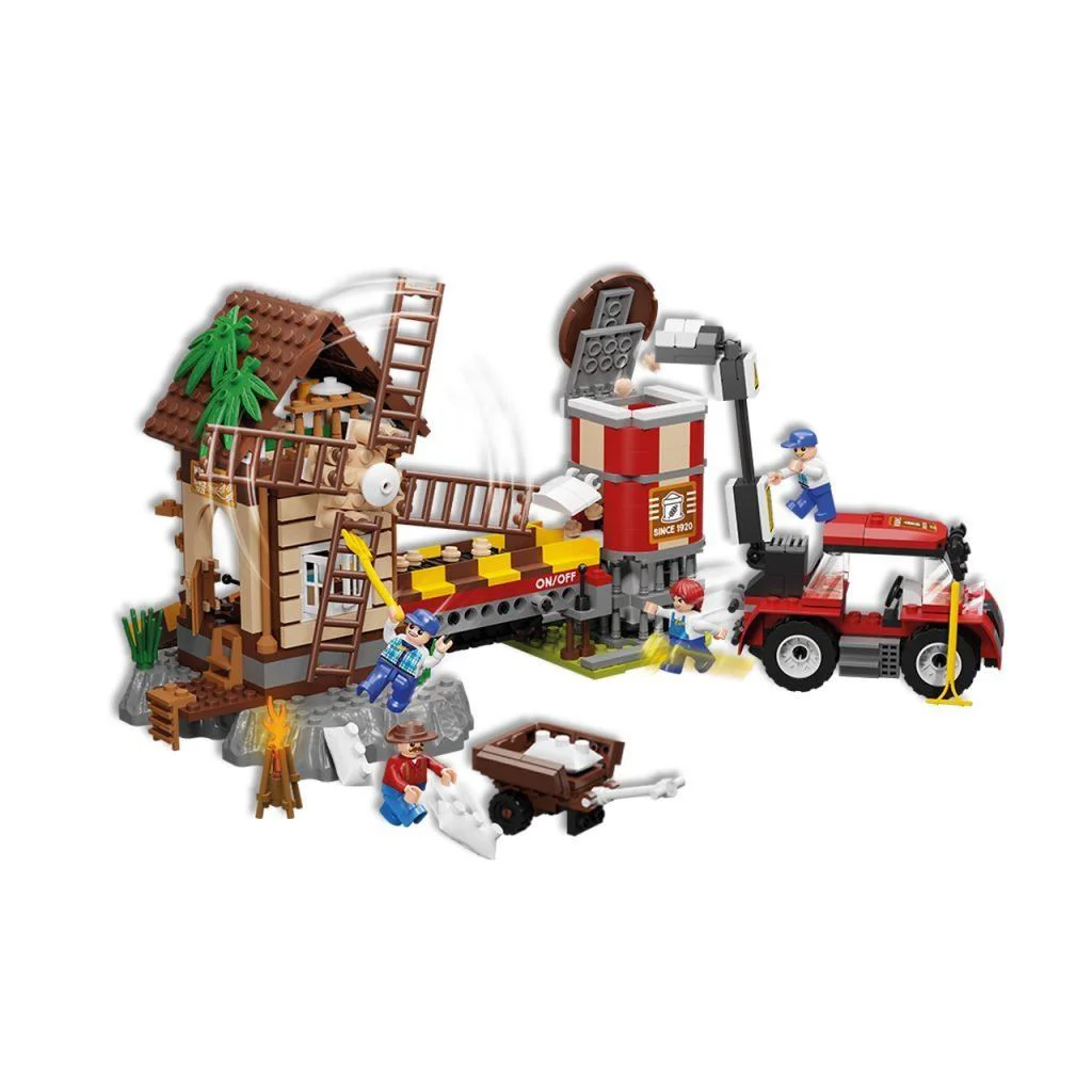 Set de constructie Blocki MyFarm Moara de vant