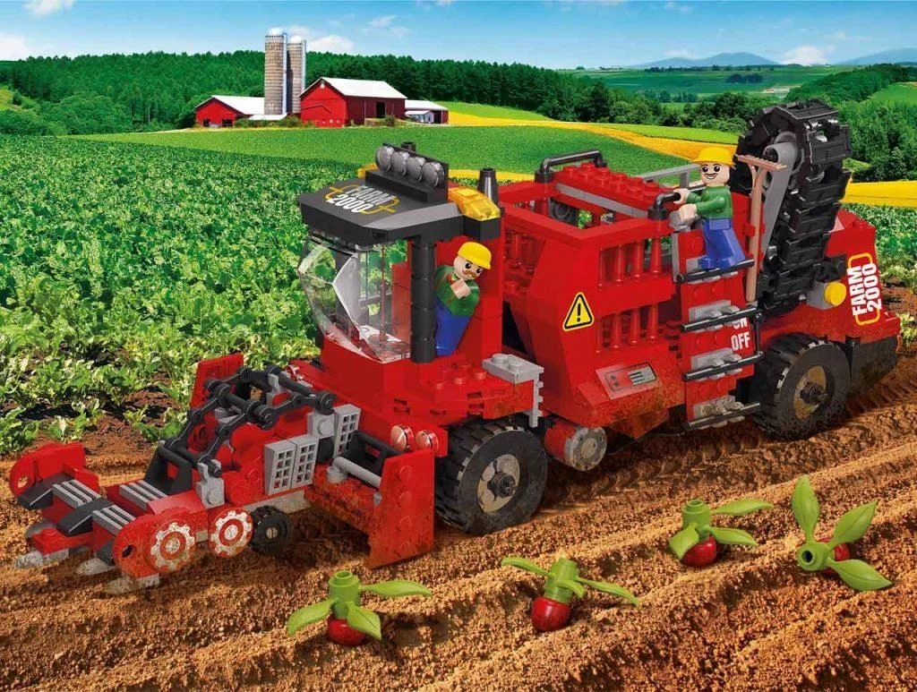 Set de constructie Blocki Combina de recoltare a sfeclei, 456 el.