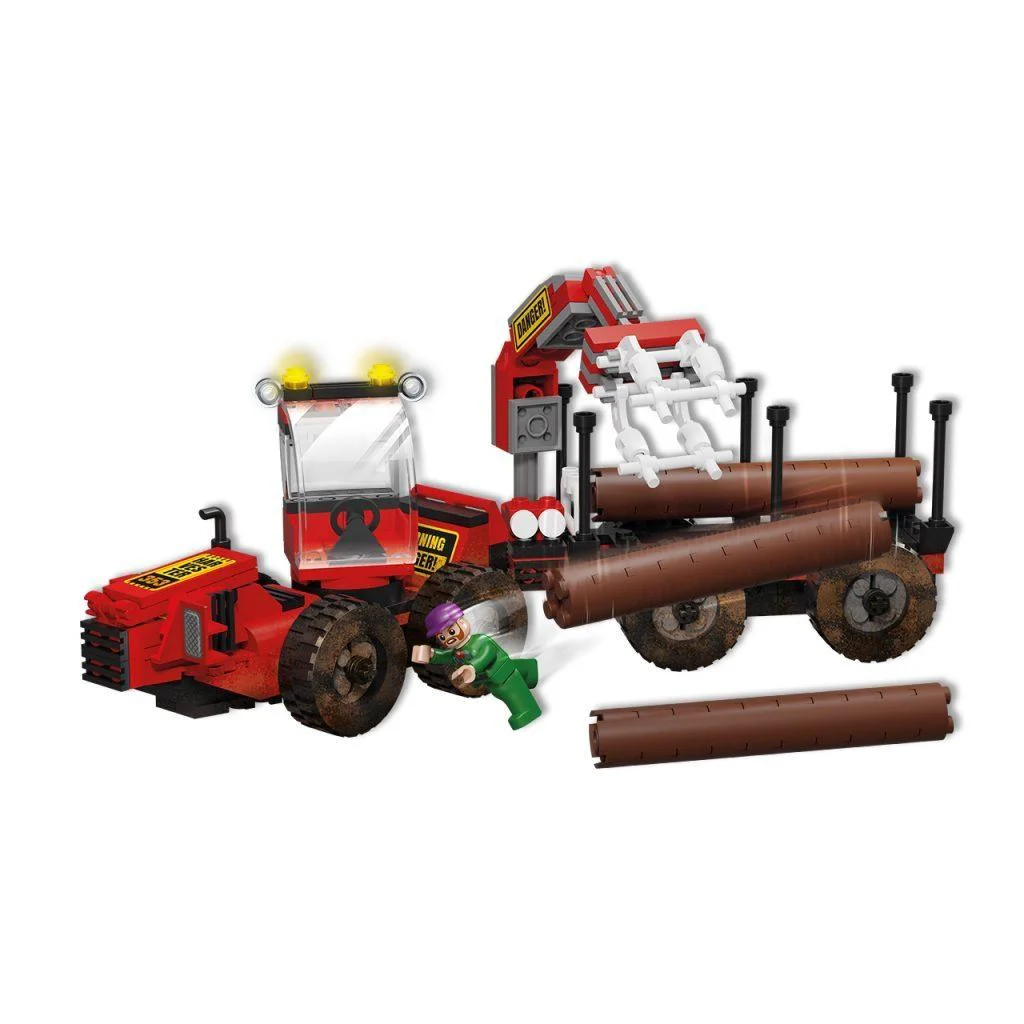 Set de constructie Blocki MyFarm Camion Forestier