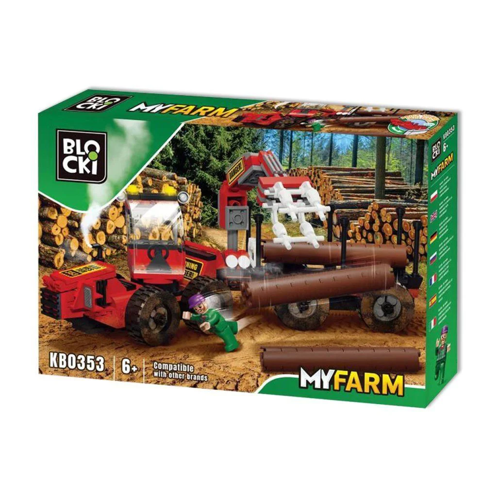 Set de constructie Blocki MyFarm Camion Forestier