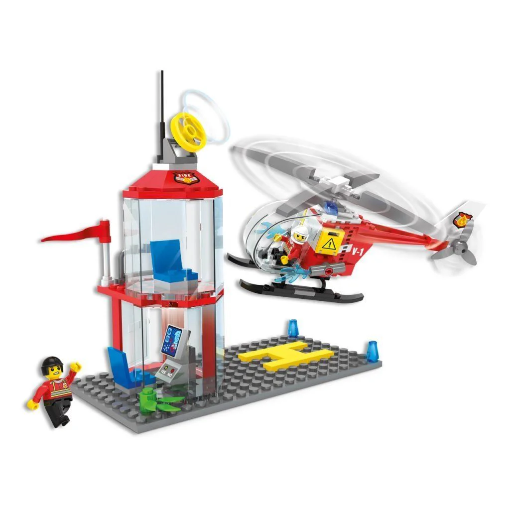 Set de constructie Blocki Statie Helipad, 129 el.