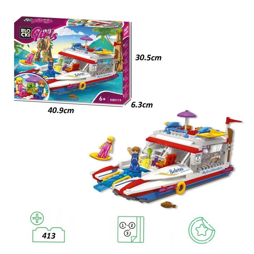 Set de constructie Blocki MyGirls Iaht, 413 el.