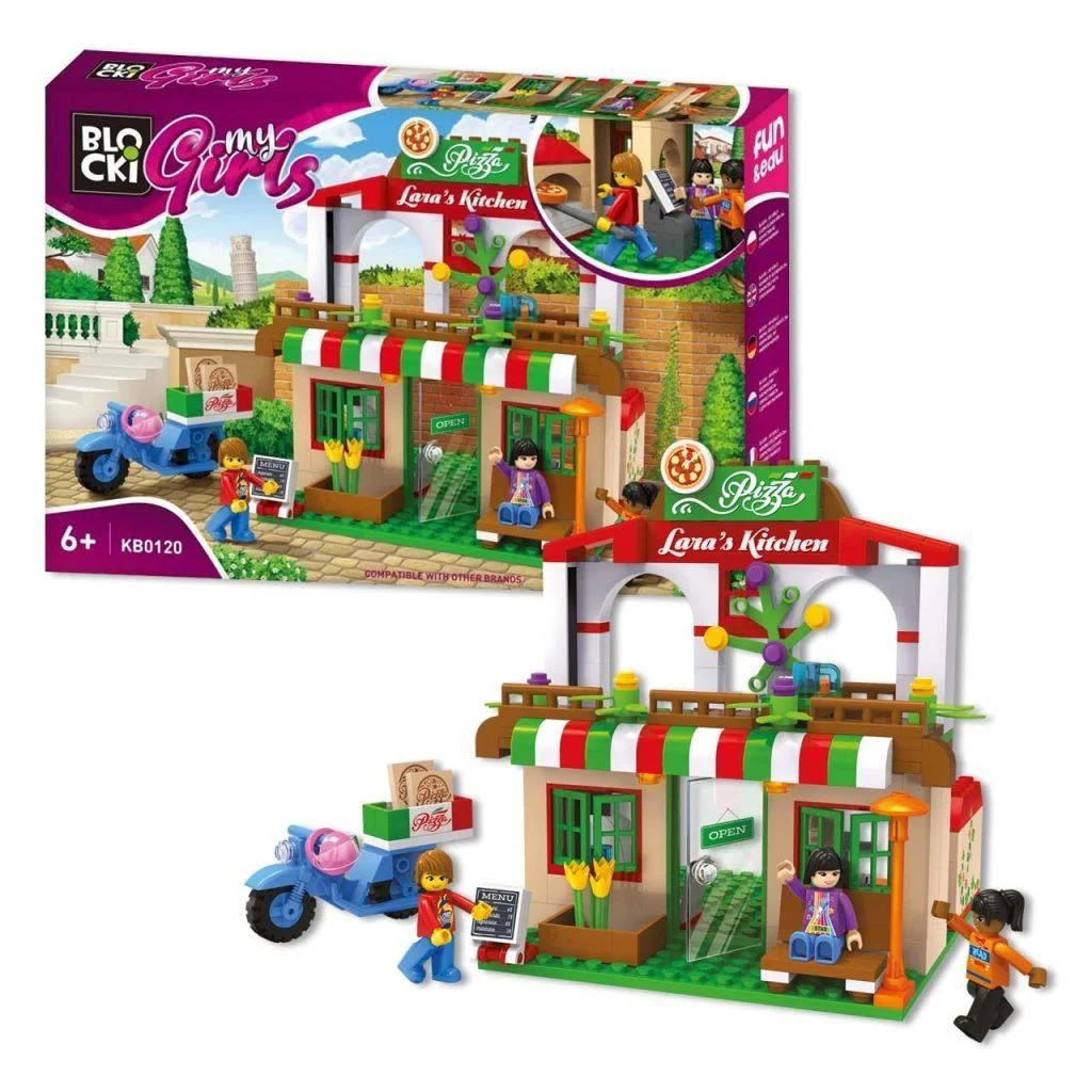 Set de constructie Blocki Pizzeria Larei, 264 el.