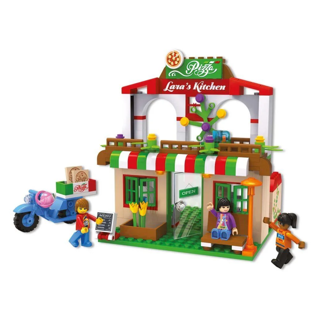 Set de constructie Blocki Pizzeria Larei, 264 el.