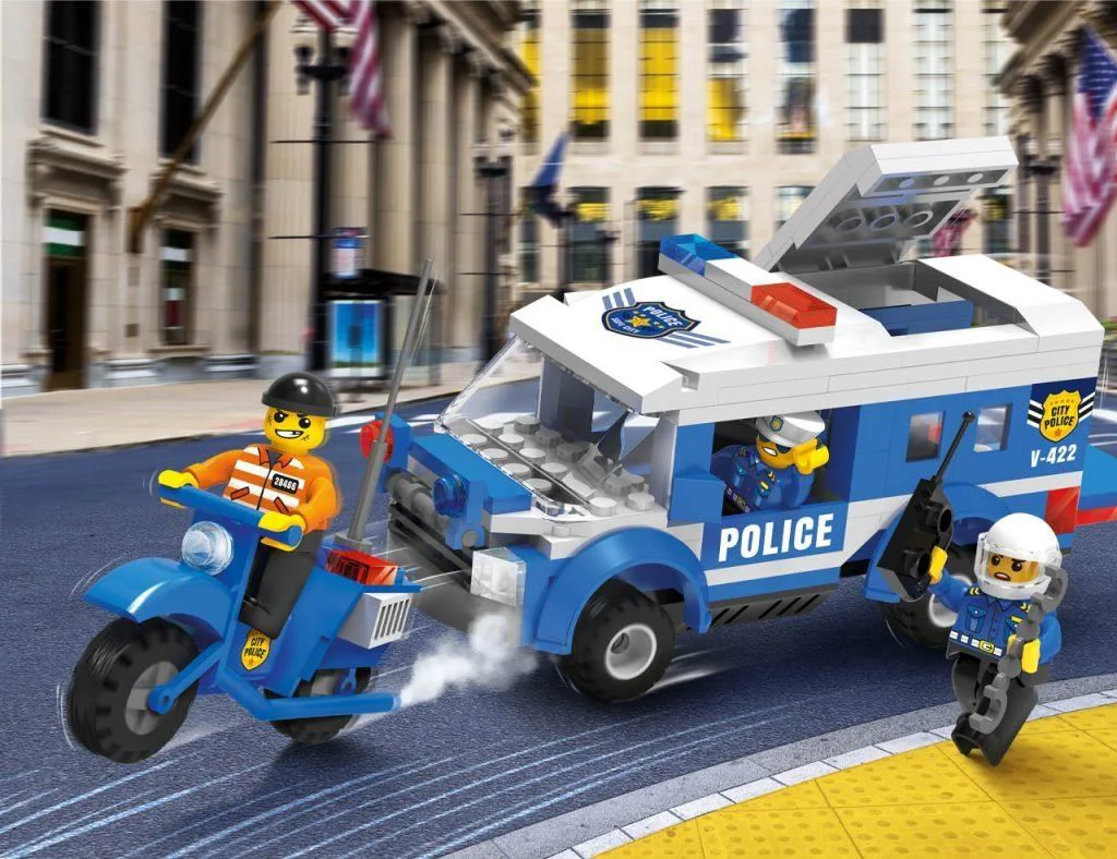 Set de constructie Blocki MyPolice Brigada de politie, 188 el.