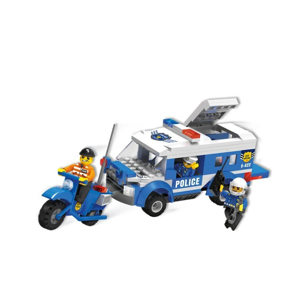 Set de constructie Blocki MyPolice Brigada de politie, 188 el.