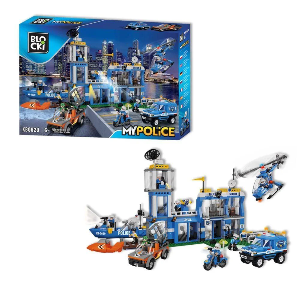 Set de constructie Blocki Sector general de politie, 917 el. foto