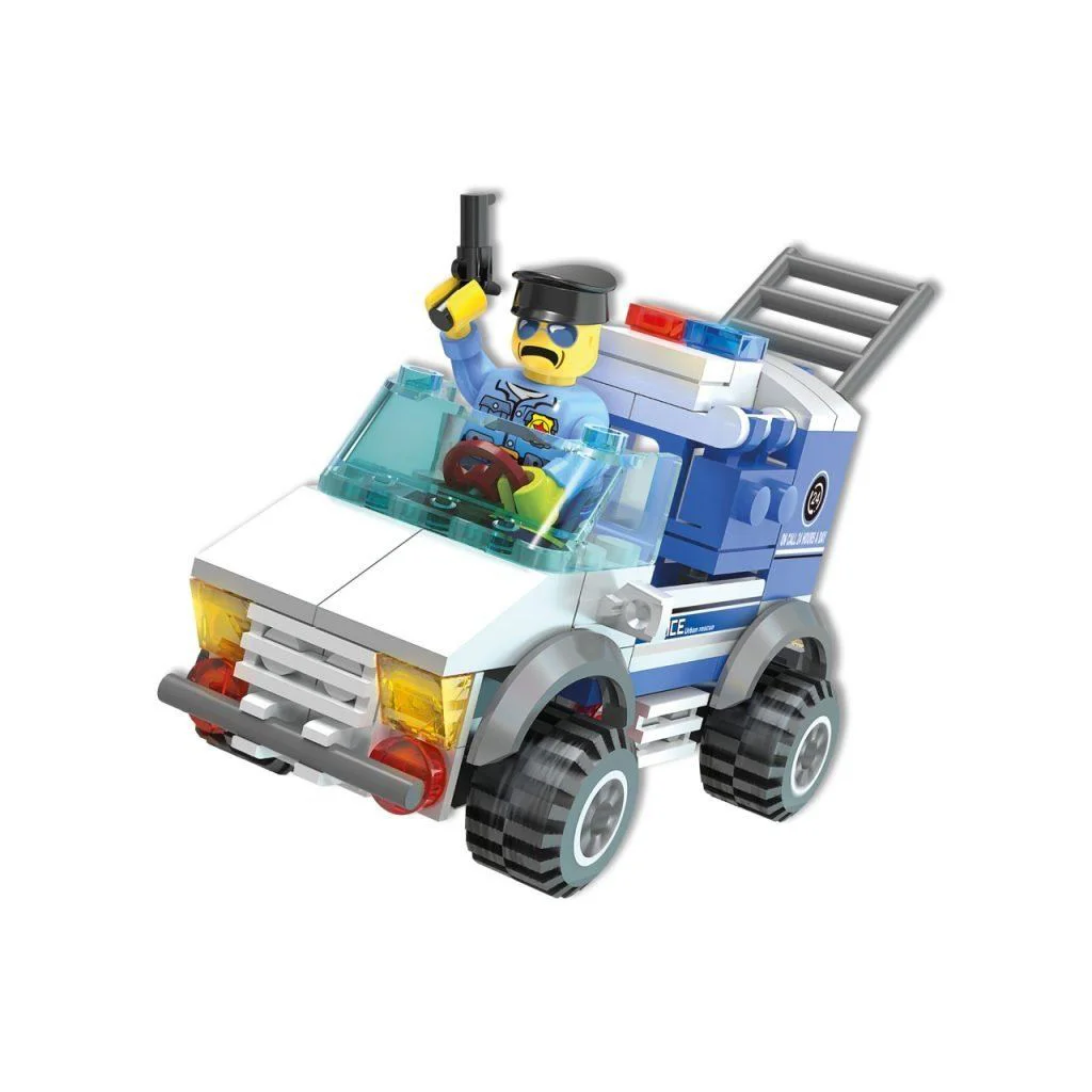 Set de constructie 2 in 1 Blocki Masina de politie, 101 el.