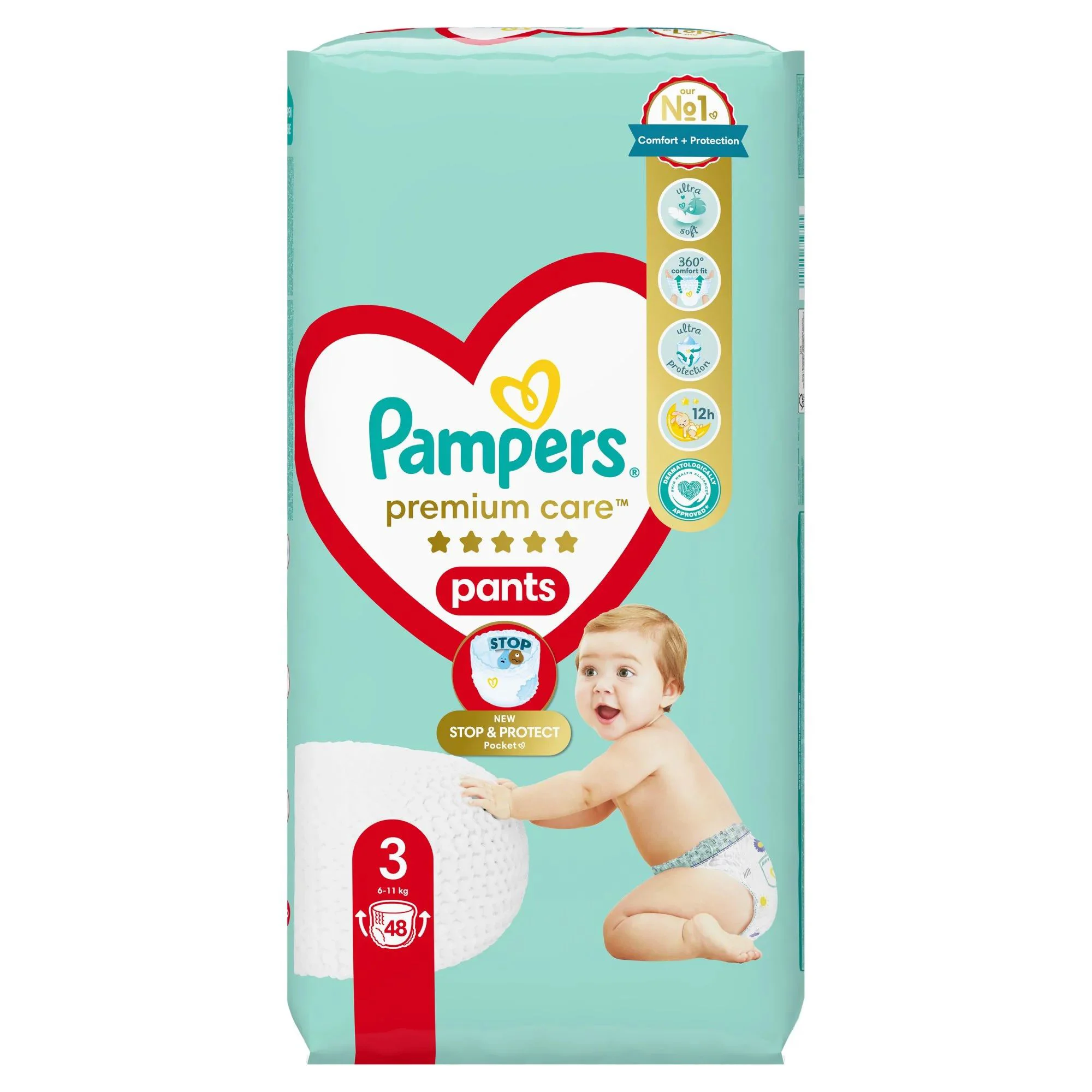 Chilotei Pampers Premium Care Pants 3 (6-11 kg), 48 buc.