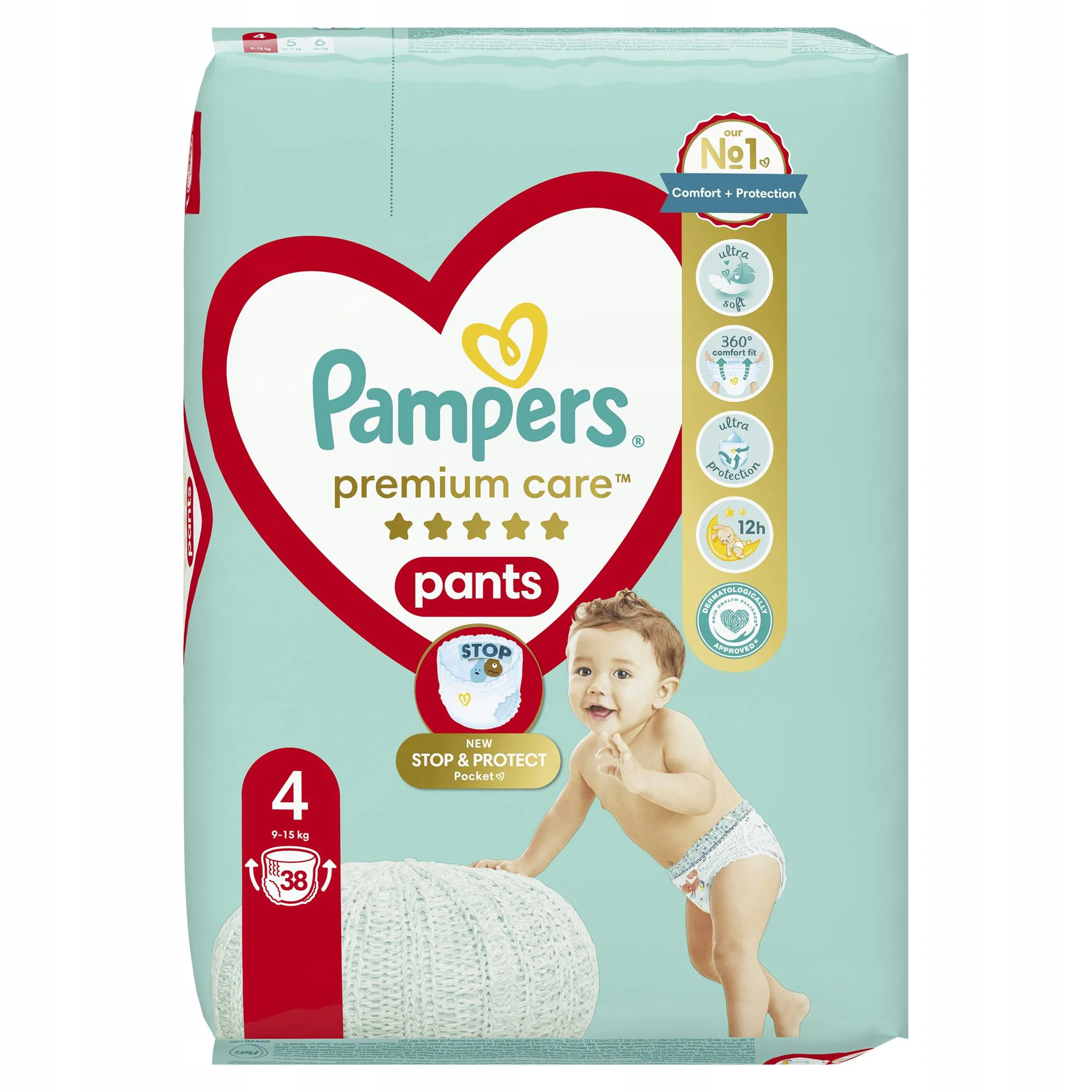 Chilotei Pampers Premium Care Pants 4 (9-15 kg), 38 buc. foto