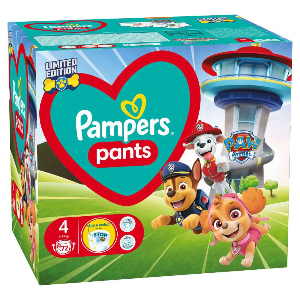 Трусики Pampers Pants Paw Patrol 4 (9-15 кг), 72 шт. foto