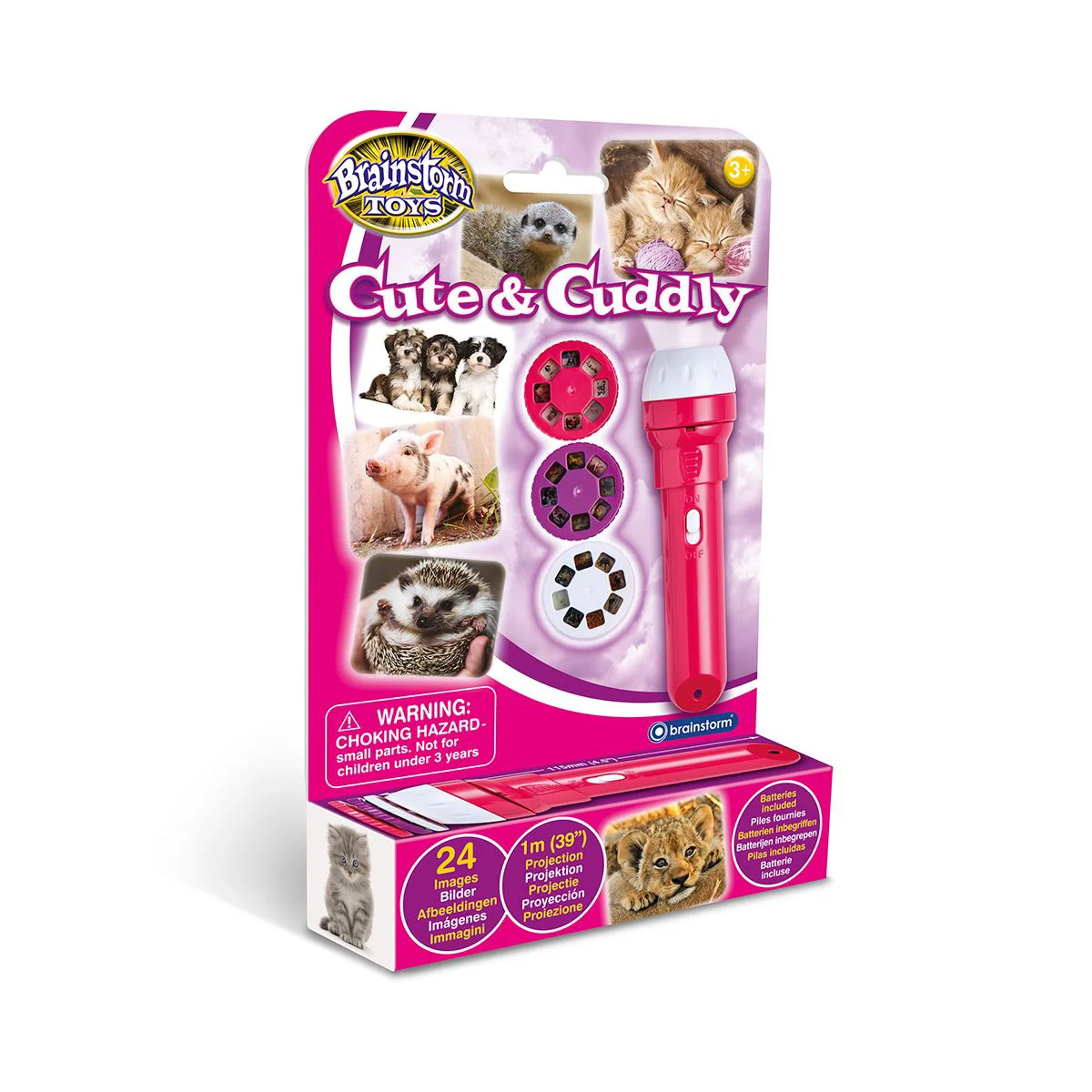 Lanterna-Proiector Brainstorm Toys Animalute adorabile cu 3 discuri - 24 imagini