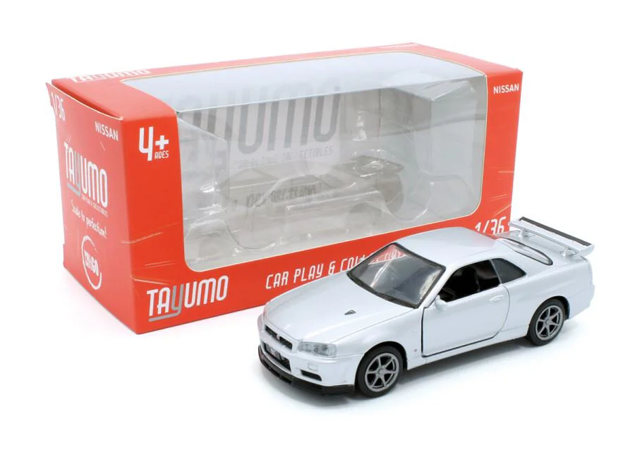 Macheta auto Nissan GT-R34 V-Spec II, 1:36, Silver foto