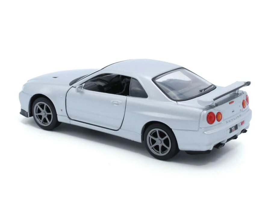 Macheta auto Nissan GT-R34 V-Spec II, 1:36, Silver foto