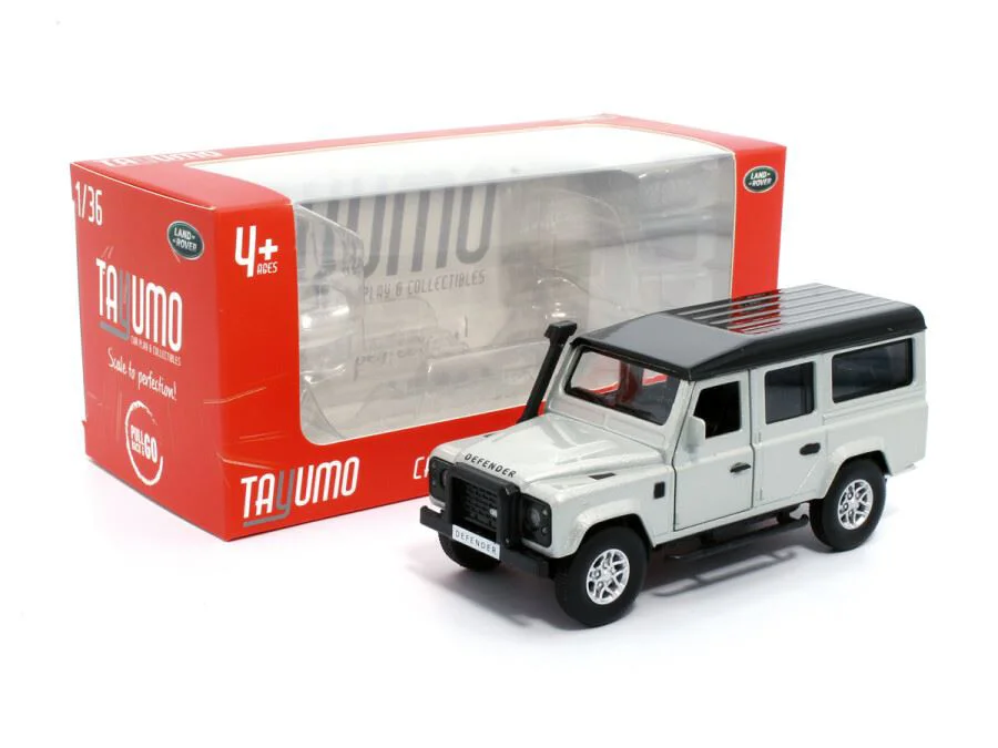 Macheta auto Land Rover Defender 110, 1:36,  Indus Silver