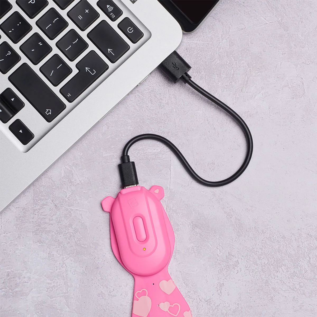 Lanterna- Semn de carte flexibil Flexilight Rechargeable USB, Ursulet Roz foto