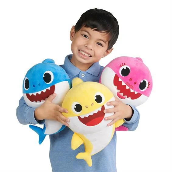 Jucarie de plus muzicala Baby Shark Tata Bebelusului Rechin, 30cm foto