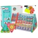 Деревянная многофункциональная развивающая игрушка LeanToys Буквы и цифры, маркерная доска
