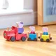 Set de joaca din lemn Peppa Pig Trenulet si figurina bunicului