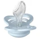 Set 2 suzete anatomice din silicon BIBS Couture Iron/Baby Blue (0-6 luni)