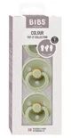 Set 3 suzete BIBS Colour Sage Latex, tetina rotunda, simetrica & anatomica (0-6 luni) foto
