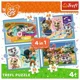 Puzzle Trefl 4 in 1 Echipa pisicilor foto