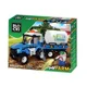 Set de constructie Blocki MyFarm Tractor cu rezervor de ingrasaminte