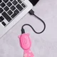 Lanterna- Semn de carte flexibil Flexilight Rechargeable USB, Ursulet Roz foto
