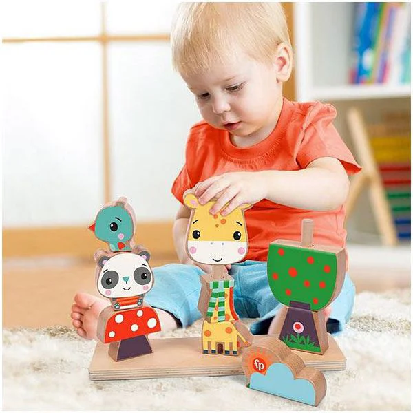 Набор деревянных пазлов Fisher-Price с 3 элементами foto