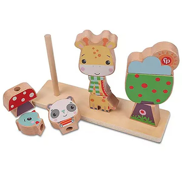 Набор деревянных пазлов Fisher-Price с 3 элементами foto