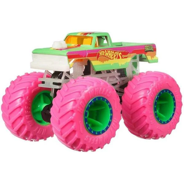 Базовая машинка-внедорожник Hot Wheels Monster Trucks светящийся в темноте