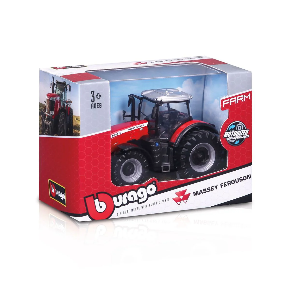 Tractor Bburago Massey Ferguson 8740S