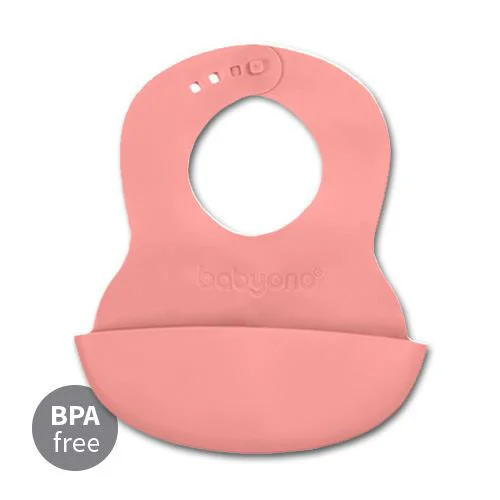 Силиконовый нагрудник мягкий BabyOno с регулируемой застежкой foto