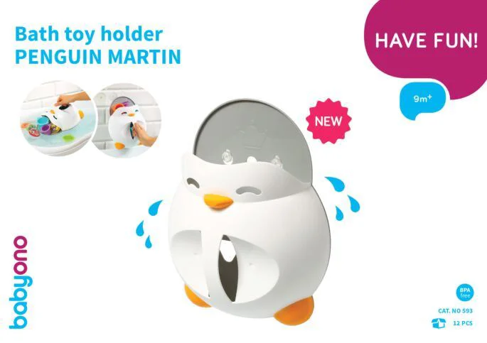 Cos pentru depozitarea jucariilor de baie BabyOno Penguin