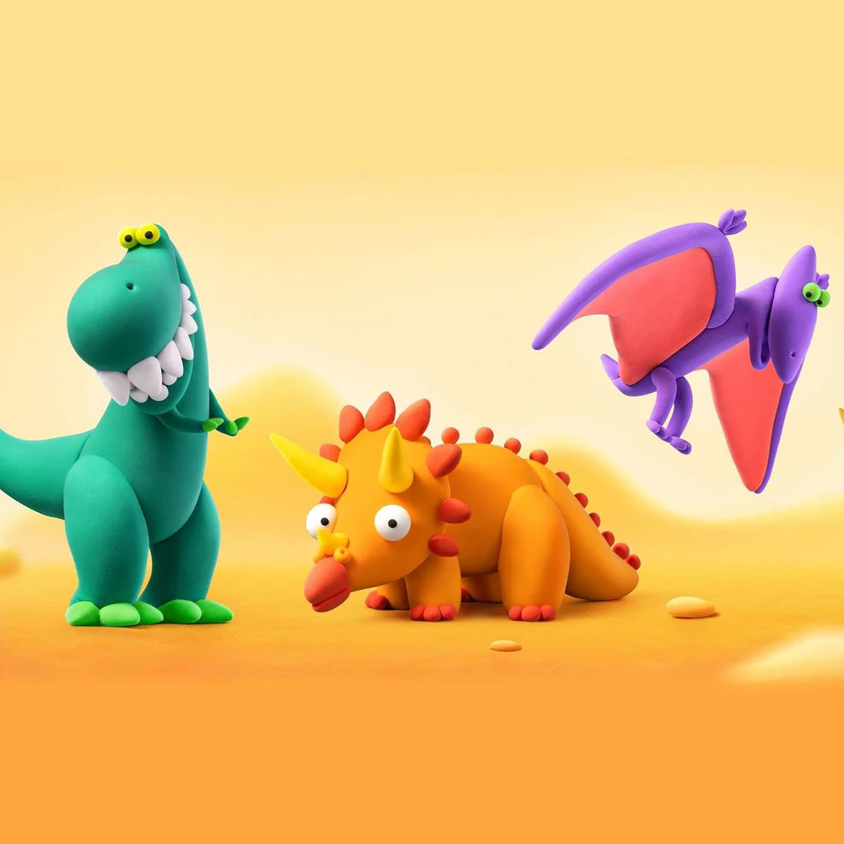 Set cu pasta modelatoare Lipaka Dinozauri foto