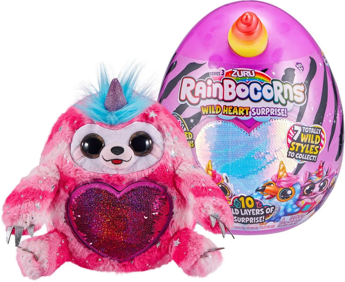Jucarie de plus cu surprize Rainbocorns Seria 3 Zuru