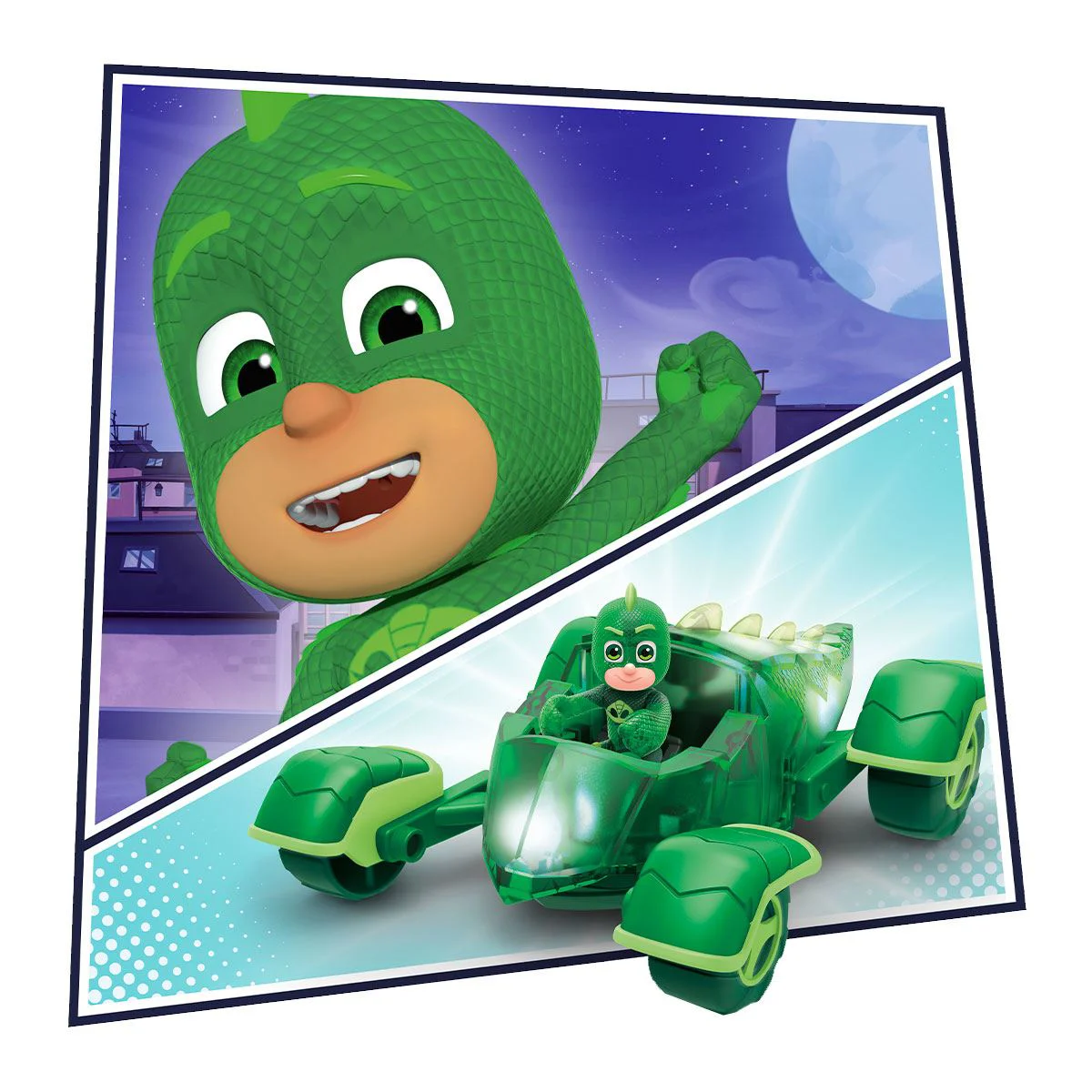 Set de joaca PJ MASKS Gekko, Masina cu lumini foto