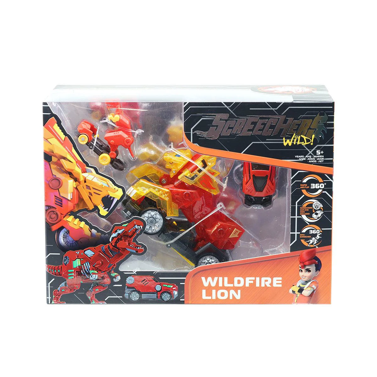 Set masina-transformer Screechers Wild! S4 L3 Wildfire Lion
